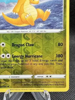 Pokemon TCG Silver Tempest Dragonite Reverse Holo Rare 131/195 NM - Image 4