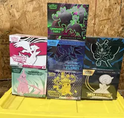 Pokemon ETB Lot Of 7 Read Description Phantasmal Flames Mega Evolution And More! - Image 1