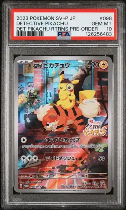 PSA 10 Detective Pikachu #098 Pokemon SV-P Promo Japanese 2023 - Image 1