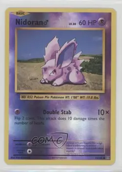 Nidoran M Reverse Foil Pokemon XY Evolutions 20th Anniversary #43 - Image 1