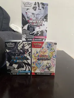 Pokemon TCG Booster Bundles Prismatic Evolutions, Black Bolt and White Flare - Image 1