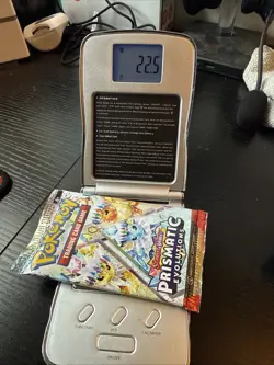 GOD PACKU 🔥22.5g🔥VERY HEAVY Prismatic Evolutions Pokemon Sealed Booster Pack - Image 1