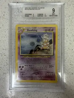 2000 Pokemon Neo Genesis Unlimited Slowking Holo BGS 9 - Image 1