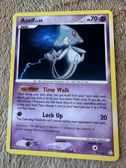 2008 Pokemon TCG DP Legends Awakened Azelf Lv.55 HP 70 Non Holo 19/146 LP - Image 1