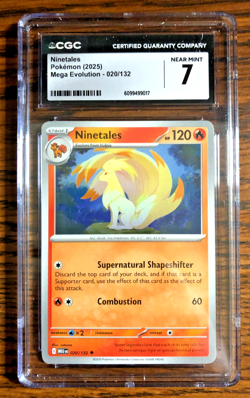 Ninetales Reg. Uncommon #020 - CGC NEAR MINT 7 - Mega Evolution - Pokemon TCG - Image 1