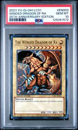 2023 Yu-Gi-Oh Winged Dragon Of Ra 25th Anniversary Edition EN003 PSA 10 GEM MINT - Image 2