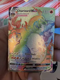 Pokemon TCG Champions Path Rainbow Charizard VMAX Secret Rare Card 74/73 - Image 1