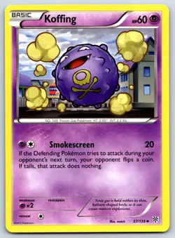 Koffing - Plasma Storm 57/135 Pokemon 151 Card LP - Image 1