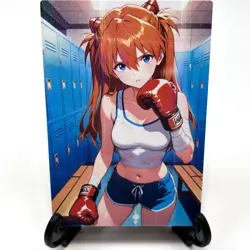 Neon Genesis Evangelion Asuka Langley Soryu Sexy Anime Waifu Goddess Art Card - Image 1