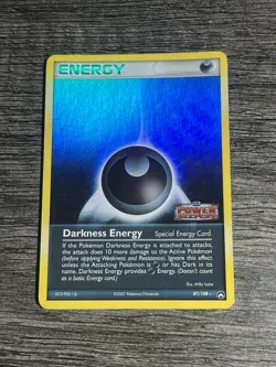 POKEMON DARKNESS ENERGY #87/108 RARE EX POWER KEEPERS STAMPED VLP CARD - Image 1