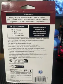 One Piece The Three Brothers ST-13 Ultra Deck Box Card Game Brand New Sealed - Image 2
