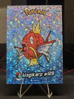 Pokemon non tcg Magikarp #129: Stained Glass Crystal Card Collection - Image 1