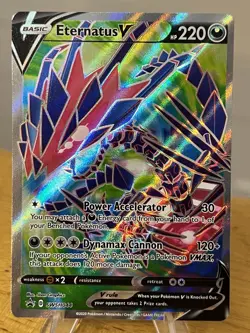 Eternatus V SWSH044 NM Full Art Promo Rare Pokemon Card - Image 1