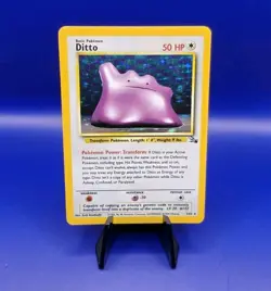 Ditto 3/62 Fossil Set Holo Rare Pokemon Card Nintendo Pokemon TCG WOTC MP - Image 1