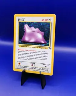 Ditto 3/62 Fossil Set Holo Rare Pokemon Card Nintendo Pokemon TCG WOTC MP - Image 3
