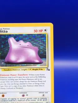 Ditto 3/62 Fossil Set Holo Rare Pokemon Card Nintendo Pokemon TCG WOTC MP - Image 5