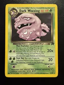 Pokemon Card - Dark Weezing Team Rocket 31/82 Rare WOTC - Image 1