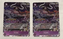 ONE PIECE Kaido (2x) Treasure Cruise Winner Stamp Vol.5 ST04-003 English Cards - Image 1