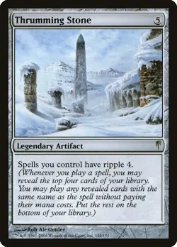 Magic the Gathering Thrumming Stone Cold Snap Mint Condition - Image 1