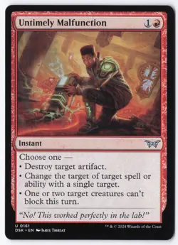 Untimely Malfunction U Duskmourn: House of Horror 161 NM - Image 1