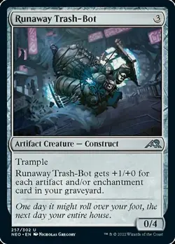 RUNAWAY TRASH-BOT x4 mtg NM-M Kamigawa Neon Dynasty 4 Unc - Image 1