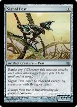 SIGNAL PEST Mirrodin Besieged MTG Artifact Creature - Pest Un - Image 1