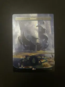 Island (487) (Borderless) (Galaxy Foil) #487 (NM) Unfinity UNF Magic MTG - Image 1