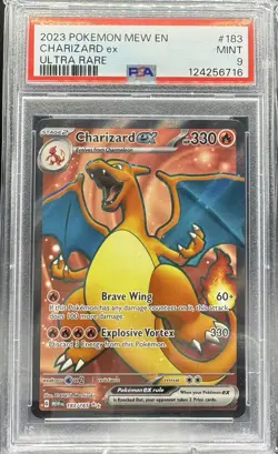 🔥 2023 Pokemon Mew EN-151 - Charizard EX Ultra Rare #183 - PSA 9 MINT - Image 1