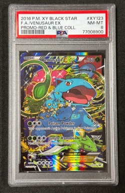Venusaur EX Black Star Promo Full Art 2016 Pokemon XY Red & Blue #XY123 PSA 8 - Image 1