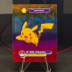 Pokemon TCG Rainbow Foil Pikachu #025 Full house sticker - Image 1