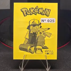 Pokemon TCG Rainbow Foil Pikachu #025 Full house sticker - Image 2