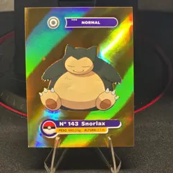 Pokemon TCG Gold Chrome Foil Snorlax #143 Full house sticker - Image 1