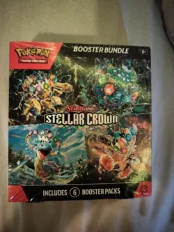 Pokemon TCG Scarlet & Violet Stellar Crown Booster Bundle 6 Pack Factory Sealed - Image 1