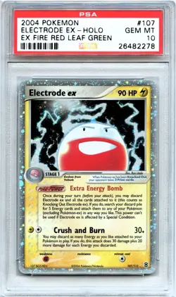 Pokemon PSA 10 Gem Mint Electrode Ex Holo 107/112 Ex Fire Red & Leaf Green - Image 1