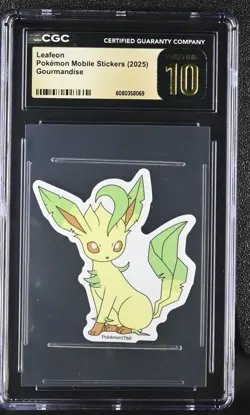 Leafeon - 2025 Pokemon Mobile Stickers (Gourmandise) - CGC Pristine 10 - Image 1
