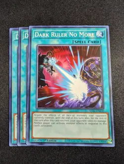Yugioh - 3x Dark Ruler No More SDAZ-EN030 1st Common NM - Image 1