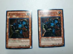 2x Yugioh! X-Saber Axel HA01-EN010 Super Rare Unlimited Edition Lightly Played - Image 1