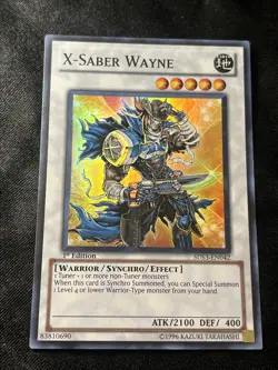 Yugioh X-Saber Wayne 5DS3-EN042 1st Edition Super Rare Holo - LP - Image 1