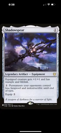 Magic the Gathering Shadowspear List Card Theros Beyond Death #236 NM Condition - Image 1