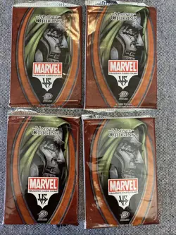 VS. SYSTEM Marvel Origins Trading Card Game, CCG 4 NEW Booster Packs - Image 1