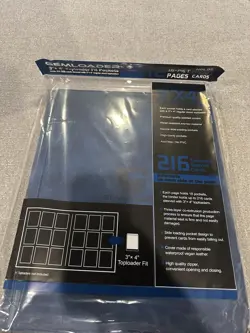 Gemloader Premium Toploader Card Binder 3x4" 216 Pocket Gem Loader New Blue - Image 1