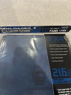 Gemloader Premium Toploader Card Binder 3x4" 216 Pocket Gem Loader New Blue - Image 3