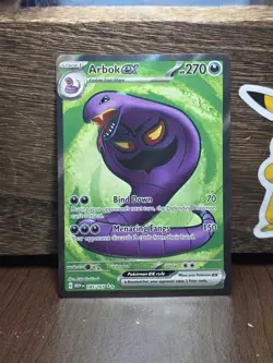 Pokemon TCG Arbok ex 185/165 Scarlet & Violet 151 Full Art Ultra Rare Holo Card - Image 1
