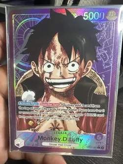 Bandai One Piece Card Game Monkey D. Luffy Leader Holo OP05-060 English - Image 2