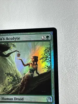 Karametra's Acolyte - LP (Foil - 2013 Holiday Gift Box Promo) #160 Theros MTG - Image 4