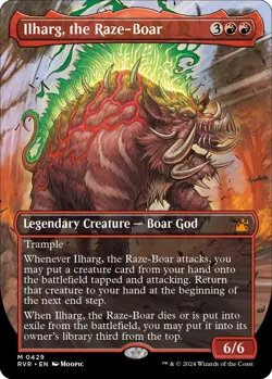 MTG Foil - Ilharg, the Raze-Boar (Anime Borderless) - 429 / NM / English - Image 1