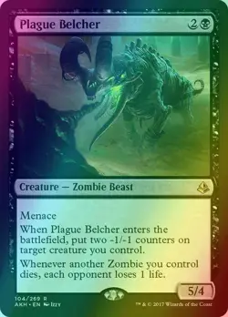 MTG NM English Plague Belcher [Amonkhet] Foil Near Mint 1x - Image 1