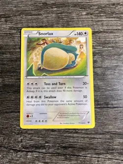 Snorlax - 77/124 [Fates Collide] Pokemon TCG - REGULAR RARE - NM - Image 1
