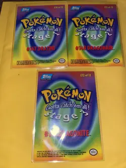 Pokemon Dragonite E12, Dragonair E11, And Foil Dratini E10, 2000 Topps - Image 5