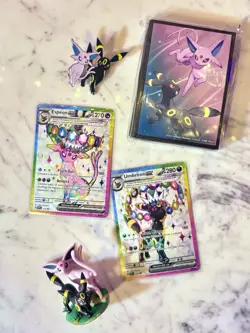 Pokemon Prismatic Evolutions Premium Figure Collection Umbreon Espeon Promo + - Image 1